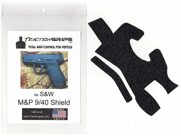 rubber grip tape overlay for S&W M&P Shield 9mm, .40 pistols