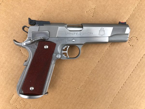 Accessorized 1911, 45 ACP, Springfield Armory, Stainless Steel - Target Model.