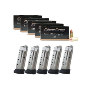 [Other] FIVE (5) S&W M&P SHIELD 9MM 8RD MAGAZINES & FIVE (5) BOXES OF 50RD CCI BLAZER 9MM AMMO, $99.99