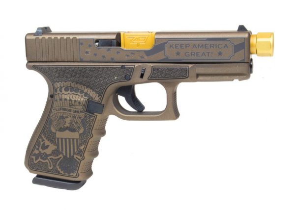 [Pistol] GLOCK G19 GEN4 COMPACT "TRUMP" EDITION 9MM PISTOL, THREADED BARREL $899.99. Free bump stock no longer included in the deal