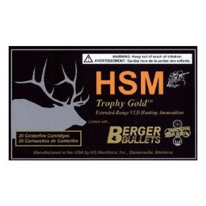 HSM Ammunition Trophy Gold 300 gr Hybrid Open Tip Match Tactical .308 Win Mag Ammo, 20/box