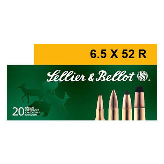 Sellier & Bellot 117 gr Semi-Jacketed Soft Point 6.5x52mmR Ammo, 20/box - SB6552RA