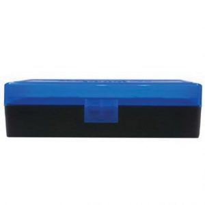Berrys Bullets 408 .40 S&W/.45 ACP/10mm 50 Round Flip-Top Ammo Box, Blue/Black - 38861