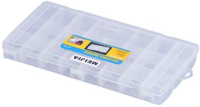 MEIJIA Outdoor Fishing Tackle Boxes, Plastic Box, Plastic Storage Organizer Box with Removable Dividers - Fishing Tackle Storage,Off-White - Image 3