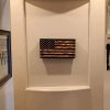 San Tan Woodworks Carved Burnt Wood Concealment American Flag. American Concealment Cabinet for The Home (Burnt) - Image 4