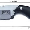 GCS Handmade D2 Tool Steel Custom Survival Tactical Hunting Skinning Camping Knife Natural Bone Handle with Brown Leather Right or Left Hand Horizontal Fixed Blade Knife Sheath GCS283 - Image 3