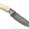 Damascus Steel Hunting Knife Best Damascus Skinning Knife With Leather Sheath (9022) - Image 2