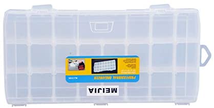 MEIJIA Outdoor Fishing Tackle Boxes, Plastic Box, Plastic Storage Organizer Box with Removable Dividers - Fishing Tackle Storage,Off-White - Image 2
