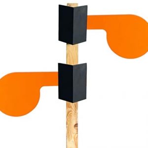 Highwild 6" x 3/8" AR500 Dueling Tree Paddle Steel Target Set - for Use with 2X4 Board - 2 Pack