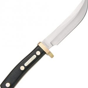 Old Timer 165OT Woodsman 9.3in High Carbon S.S. Full Tang Fixed Blade Knife with 5in Clip Point Blade and Sawcut Handle for Outdoor, Hunting and Camping