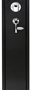 GREAT WORKING TOOLS Biometric Gun Safe - Locking Quick Access Steel Rifle Storage Cabinet Holds 4 Firearms, Removable Shelf, Wall Mountable Gun Security