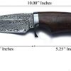 Maan Handmade Damascus Tactical Fixed Blade Knife for Hunting, Survival and Skinning with Premium Leather Sheath - Image 3