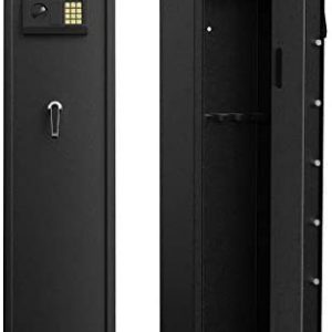 RPNB Rifle Safe,Electronic Gun Security Cabinet,Quick Access 5-Gun Large Metal Rifle Gun Security Cabinet with Separate Pistol/Ammo Area
