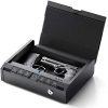 ASELINE Gun Safe, Smart Pistol Safe Handgun Safe Quick Access Firearm Safety Device with Biometric Fingerprint or Key Lock, Gun Security Safe for Home