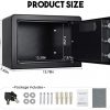 Fireproof and Waterproof Safe Cabinet Security Box, Digital Combination Lock Safe with Keypad LED Indicator, for Cash Money Jewelry Guns Cabinet (Black) (0.8cub) - Image 7