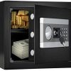 Safe Box with Digital Keypad for Home Office, Dual-Security Steel Safe with Fireproof and Waterproof Material for Money Gun Jewelry Document (1.0 Cubic)