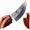 KOPALA Fixed Blade Knife Survival Hunting Knife Multipurpose Knife for Camping, Grill with Leather Sheath