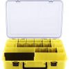 Goture Large Tackle Box with Secure Locks, Adjustable Divider Removable 33 Small Bin Compartments Hardware 15.15'' 10.8'' 3.3'' Box Storage for Hook, Bait, Reel, Swivel, Hardware, Screws, Bolts