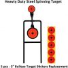 GearOZ Resetting Target with 4.5” and 3.5” Large Shooting Spots, Spinner Target with Durable Steel for Airsoft Pellet Gun BB Gun .44 Magnum - Image 4