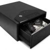 Jolitac Gun Safe with Electronic Lock, Quick Access Smart Handgun Safe Two Small Guns Capacity, Safe Storage Security Cabinet Q235 Carbon Steel Handgun Lock Security Box w/Pop-Open Drawer