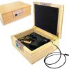 Gun Safe with Fingerprint Lock Made of Bamboo, Quick Access Handgun Safe, Fingerprint Pistol Safe, Durable and Sturdy