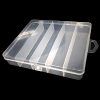 Honbay Clear Visible Plastic Fishing Tackle Accessory Box Fishing Lure Bait Hooks Storage Box Case Container Jewelry Making Findings Organizer Box Storage Container Case (L:6.9x6.1x1.3inch)