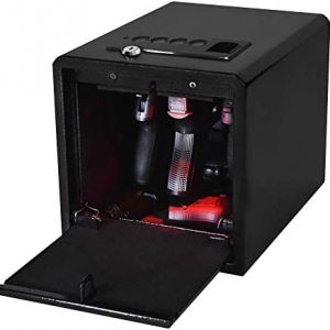 Stealth Biometric Handgun Hanger Safe Quick Access Pistol Security Box CA DOJ Approved