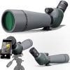 Gosky 20-60x80 Dual Focusing ED Spotting Scope - Ultra High Definition Optics Scope with Carrying Case and Smartphone Adapter for Target Shooting Hunting Bird Watching Wildlife Astronomy Scenery