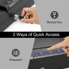 Goplus Gun Safe for 2 Pistols, Handgun Safe with Password & Backup Keys for Quick Access, Auto Open Lid& LED Lights, Pistols Safe for Home, DOJ Approved - Image 5