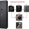 Moutec Large Biometric Rifle Safe, New and Improved Fingerprint Long Gun Safe for 5-7 Rifle Shotgun for Home, Quick Access Gun Storage Cabinet (with/Without Scope) with Handgun Lockbox Slient Mode - Image 2