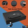 Gun Safe Box Lock Biometric Pistol Vault Firearm Security Key Pad Manual Locks [California DOJ Certified] - Image 5