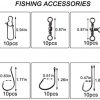 Saltwater Surf Fishing Tackle Kit -138pcs Leader Rigs Saltwater Lures Spoon Sinker Weights Floats Hooks Swivel Beach Fishing Gear - Image 6