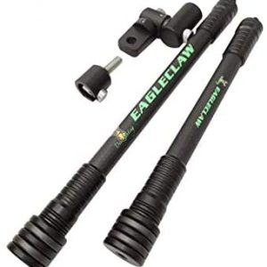 DH Eagleclaw Bow Stabilizer for Hunting and 3D Range Shooting, High Modulus Carbon, Light Weighted, 8”10”12” Single Unit or 12+8" Set with Quick Disconnect Mounting