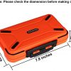 KEESHINE Fishing Tackle Box, Floating Storage Box, Double-Sided Fishing Lure Box with Adjustable Dividers Storage Jewelry Organizer Making Kit Container for Lure Hook Beads Earring Tool(Orange) - Image 6