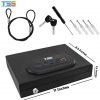 Gun Safe Box Lock Biometric Pistol Vault Firearm Security Key Pad Manual Locks [California DOJ Certified] - Image 4