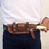 Ottoza Handmade Damascus Tracker Knife with Bone Handle - Survival Knife - Camping Knife - Damascus Steel Knife - Damascus Hunting Knife with Sheath Horizontal Carry Fixed Blade Knife No:115 - Image 6