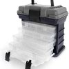 Croch Fishing Tackle Box with Portable 4 Layers Box，Bulk Storage under Lid Giving Room to Carry all kinds of Fishing Accessories, Including Fishing Lures, Sinkers, Floats, Line, etc.（Without Fishing Accessories） - Image 3
