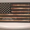 San Tan Woodworks Carved Burnt Wood Concealment American Flag. American Concealment Cabinet for The Home (Burnt) - Image 6