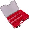 Goture Fishing Tackle Box,Double-Sided with Handle 44 Removable Compartments Plastic Organizer Size L 12’’ x W 8’’ x H 3’’ - Image 2