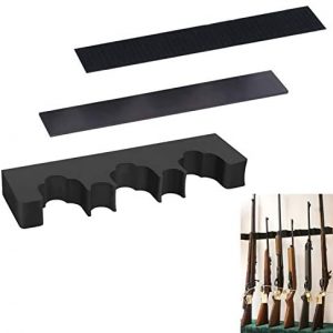 Mind and Action Portable Foam Gun Rack Universal Rifle Shotgun Barrel Rest with Magnetic Strip and Hook Strip, Gun Storage,Gun Holder for Gun Safe Cabinet Indoor Outdoor Wall Mount