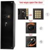 Moutec Large Rifle Safe, Long Gun Safe for Rifle Shotgun for Home, Quick Access 5-Gun Storage Cabinet (with/Without Scope) with Handgun Lockbox Slient Mode (Keyboard PIN Code) - Image 3