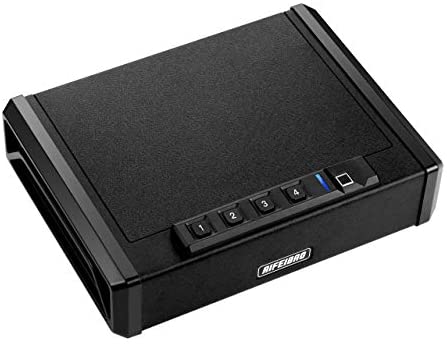 AIFEIBAO Gun Safe Deluxe Small Pistol Safe for Handgun,Quick Access Safety Device with Biometric Fingerprint Lock,Safe Cable and Mute Mode for Household,Office,Hotel,Bank - Image 2