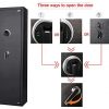 Biometric Rifle Gun Safe, Moutec Quick Access Fingerprint Long Gun Safe, 5-6 Gun Metal Rifle Gun Security Cabinet for Rifle with/Without Scope with Separate Pistol/Handgun Lock Box - Image 2