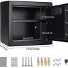 Safe Box with Digital Keypad for Home Office, Dual-Security Steel Safe with Fireproof and Waterproof Material for Money Gun Jewelry Document (1.0 Cubic) - Image 8