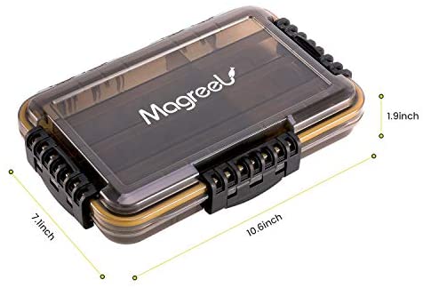 Magreel Waterproof Fishing Tackle Box, 3600/3700 Tackle Trays Tea-Colored Transparent Fishing Tackle Storage Organizer Boxes with DIY Dividers, 1 Pack/2 Pack - Image 6