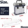 Croch Fishing Tackle Box with Portable 4 Layers Box，Bulk Storage under Lid Giving Room to Carry all kinds of Fishing Accessories, Including Fishing Lures, Sinkers, Floats, Line, etc.（Without Fishing Accessories） - Image 2