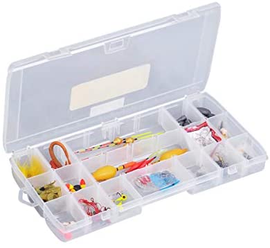 MEIJIA Outdoor Fishing Tackle Boxes, Plastic Box, Plastic Storage Organizer Box with Removable Dividers - Fishing Tackle Storage,Off-White - Image 7