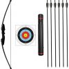 rootmemory Archery Recurve Bow and Arrow Set for Adults 30 40 lbs with Quiver, Takedown Bow Kit for Outdoor Hunting Training Right Hand