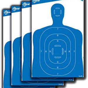 EZ-Aim High Visibility Paper Range Shooting Targets Human Silhouette by Allen, Neon-Ink, Large Small - Large, Blue/Green