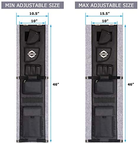 RAYMACE Gun Safe Door Panel Organizer 10W46H inch,Adjustable Width to 15.5 Inch, Pistols and Documents Storage Solution - Image 3